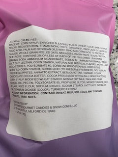 freeze-dried oatmeal creame pies