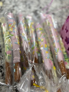 Dipped pretzel rods (starts at 1 doz)